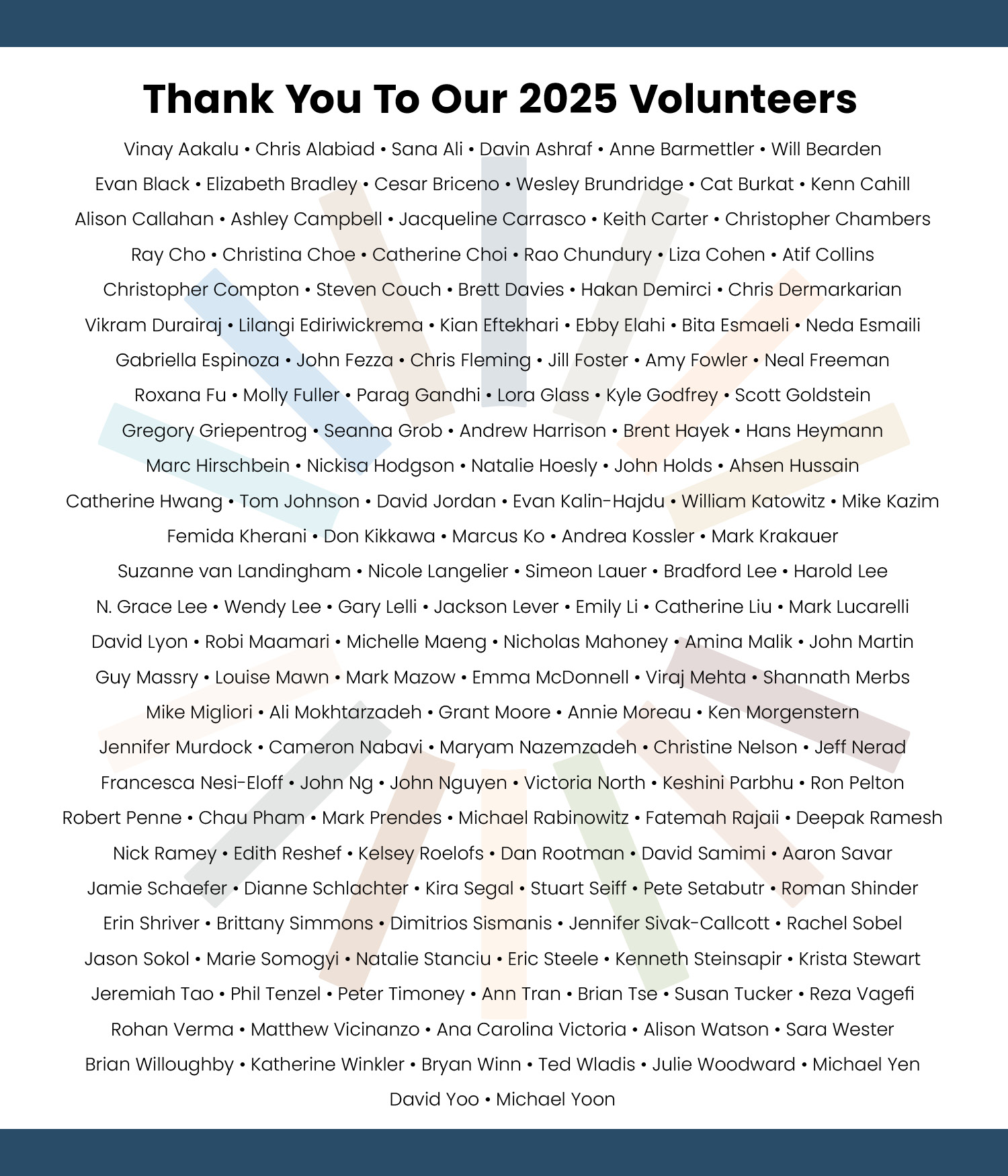2025 Volunteers